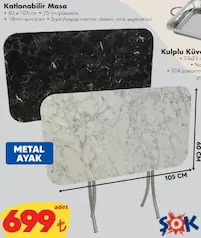 KATLANABİLİR MASA 60X105 CM